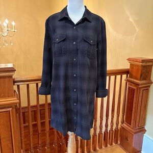 Plaid Black Shirt Dress Wmn’s M